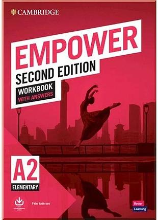 Рабочая тетрадь cambridge empower second edition a2 elementary workbook with answers and downloadable audio