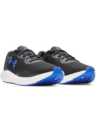 Кросівки чоловічі under armour charged pursuit 3 mens, сітка/текстиль, чорні, розмір 45.5 (устілка 29.5 см)