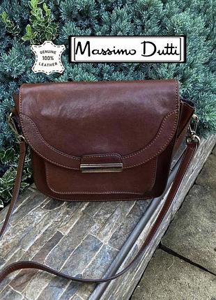 Massimo dutti іспанія оригінальна шкіряна жіноча сумка кросбоді натуральна шкіра