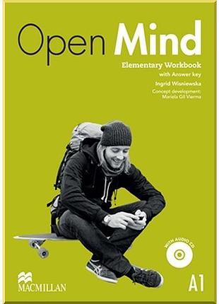 Рабочая тетрадь open mind british english elementary workbook with key and audio-cd