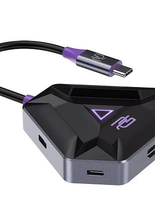 Ігровий хаб proove spectre – hdmi 4k, usb 3.0×2, type‑c pd 100w, plug‑and‑play