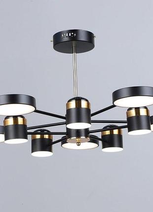Люстра светодиодная акриловая sirius b yh1102/5+5 bk+fgd