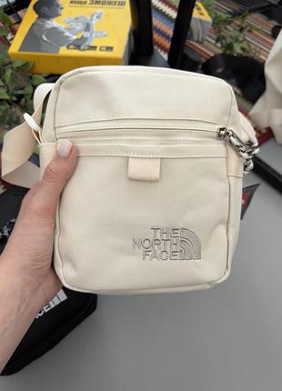 The north face сумка через плечо / сумка на плечо / тнф / норт фейс / сумки / мужские сумки через плечо / сумка женская молочный