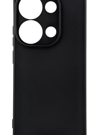 Чехол silicone case для poco m6 pro бампер с микрофиброй черный