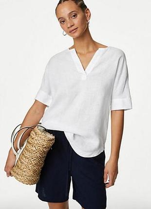 Белоснежкая блузка, рубашка от marks and spencer