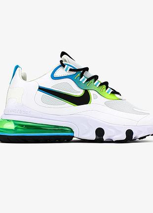 Білі кросівки унісекс nike air max 270 react ww white green blue х ейр макс 41