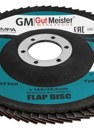 Диск шліфувальний по металу ø125*6.0*22mm p100 (плоский) fd27100