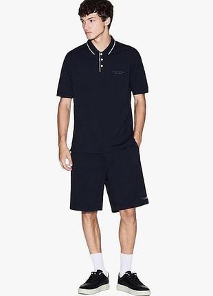 Нова футболка поло armani exchange xs text logo polo