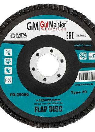 Диск шліфувальний по металу ø125*6.0*22mm p60 (конусний) fd29060