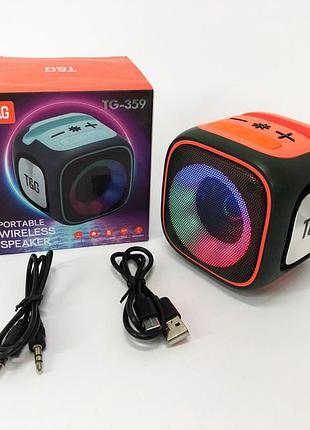 Bluetooth колонка с освещением tg359, колонка для домашней вечеринки блютуз с зарядкой от usb lh-16