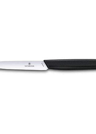 Кухонний ніж victorinox swiss modern 10 см, paring, чорний, гострий та стійкий до зносу для овочів і фруктів (vx69003.10)