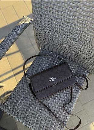 Женская сумка coach, сумка коач, сумка на плечо, сумка через плечо, кросс-боди 2528 коричневий