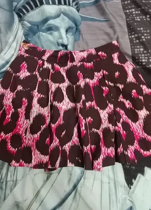 Vivienne westwood red < multicolor short pleated skirt. юбка.