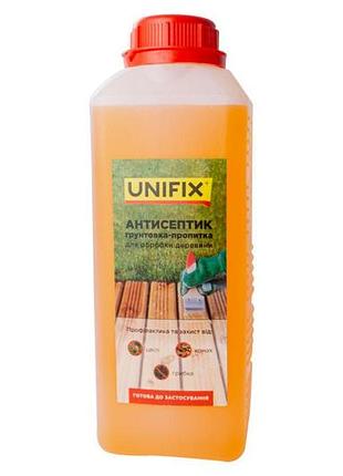 Антисептик грунтовка-пропитка для обработки древесины unifix 1 кг (951121)