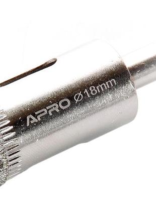 Свердло по склу та кераміці трубчасте apro 18 мм (830319) (2 шт.)