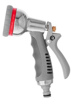 Пистолет поливочный intertool 8 функций хром (ge-0004)