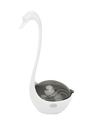 Игрушка кормушка dt-1223 лебедь 8,5*8*17,5 см с инфракрасным светом white