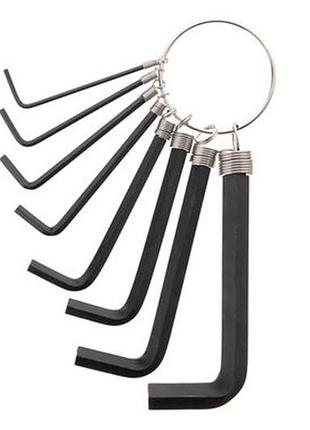 Набор шестигранных ключей intertool 8 шт. черные (ht-1841)