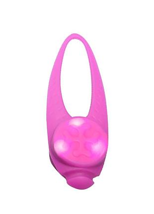 Led брелок-клипса мигающий с адресником для собак на ошейник pink
