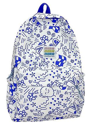 Рюкзак подростковый 5154 с рисунками 20-35 л blue