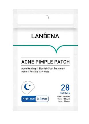 Гидроколлоидные патчи от прыщей и угрей против акне ночные lanbena acne pimple patch night use 28 шт