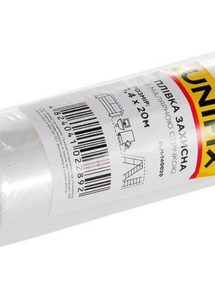 Плівка захисна з малярською стрічкою unifix 1.4 х 20 м (plm-140020)