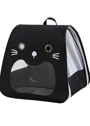 Рюкзак-переноска для тварин котів і собак taotaopets 247723 black
