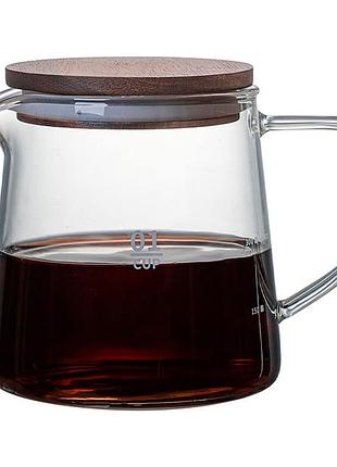 Сервер ecocoffeetools s900 графин для приготовления кофе заварник для пуровера стеклянный 300 мл