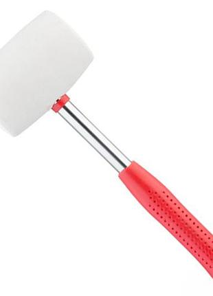 Киянка intertool 680 г х 80 мм біла ручка метал (ht-0235)
