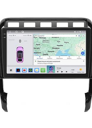 Штатна магнітола lesko для porsche cayenne i рестайлінг (957) 2007-2010 екран 9" 4/64 qled carplay 4g wi-fi gps 360 prime