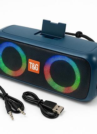 Колонка для вечеринок с ду tg333, блютуз колонка с качественным звуком и подсветкой tp-10