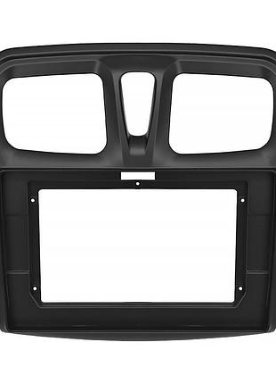 Переходная рамка renault sandero 2013+ logan 2012+ dacia sandero 2013-2020 logan 2012-2020 (6985) 10,1" black