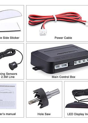 Парковочная система на 4 датчика парковки парктроник assistant parking sensor pz-47