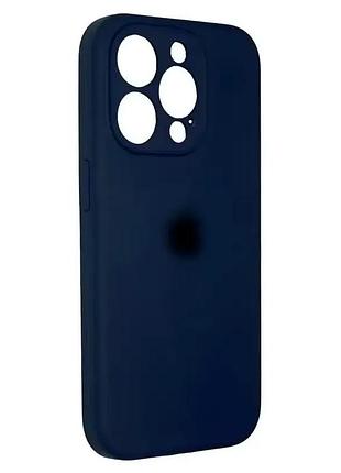 Силиконовый чехол для iphone 12 pro max противоударный защита камеры темно-синий