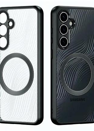 Протиударний чохол для samsung s24 ultra силіконовий захист від падінь чорний tpu mag series