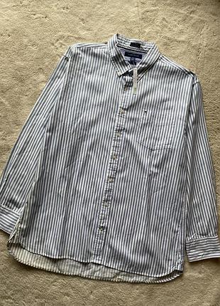 Tommy hilfiger чоловіча сорочка, сорочка великого розміру, брендова сорочка, сорочка в смужку