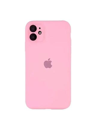 Чохол силіконовий для iphone 11 протиударний захист камери рожевий