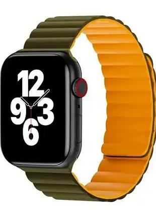 Ремешок для apple watch 42 44 45 49 мм фитнес и повседневное использование высококачественный зеленый желтый