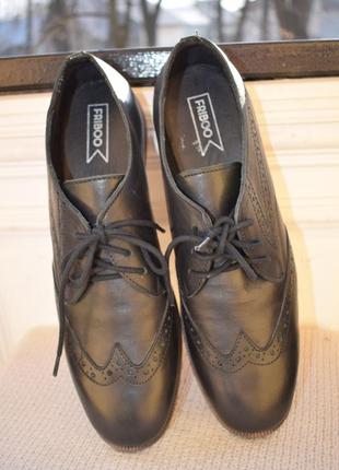 Кожаные туфли мокасины лоферы слипоны оксфорды friboo р.40 26,8 см3 фото