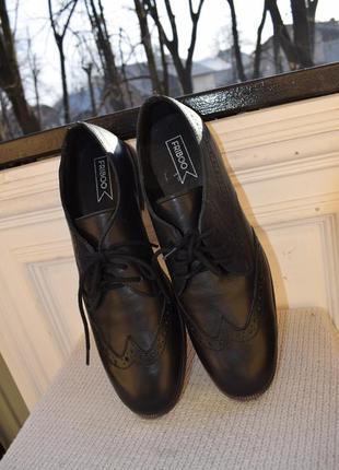 Кожаные туфли мокасины лоферы слипоны оксфорды friboo р.40 26,8 см8 фото