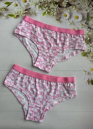 Трусики хіпстери на дівчинку hello kitty (набір 2 шт.) primark р.128 см, 140 см