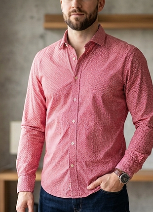 Сорочка\рубашка tommy hilfiger geo print new york fit shirt