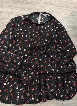Блуза zara цветочный принт