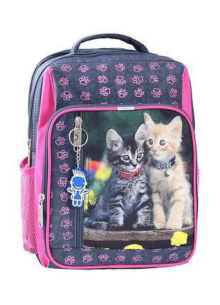 Дошкольный рюкзак с котиками bagland child. детский портфель с котами. рюкзачок в садик для девочки