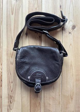 Сумка lacoste leather crossbody brown