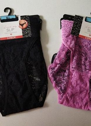 Трусики з мережива сліпи комплект 4шт. fancy underwear xl