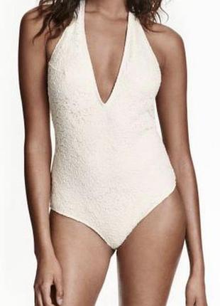 Ажурний суцільний купальник h&m