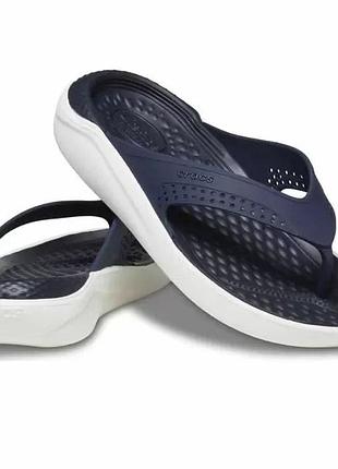 Crocs шльопанці в'єтнамки literide flip navy
