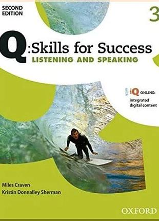Підручник q: skills for success second edition. listening and speaking 3 student's book with iq online