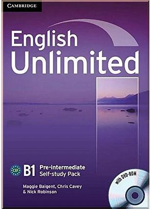 Рабочая тетрадь english unlimited pre-intermediate self-study pack workbook with dvd-rom